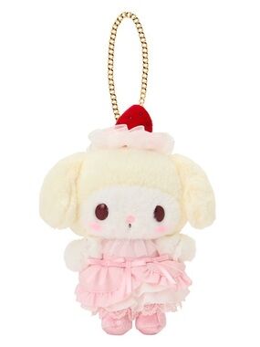 Sanrio Characters My Melody White Strawberry Whipped Cake Mascot Plush Keychain